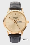 Sekonda 1838 Classic Leather Uhr Black/Gold