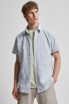 Selected SLHSLIMNEW-LINEN Hemd SS CLASSIC W Sea Spray