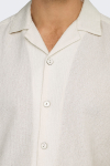ONLY & SONS Bertil Waffle SS Resort Hemd Cloud Dancer
