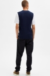 Selected SLHMAIOS KNIT WAISTCOAT G Dark Sapphire