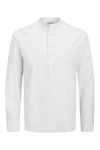 Jack & Jones Summer Half Placket Hemd Ls White