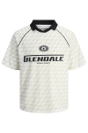 Jack & Jones Retreat AOP Mesh Open Collar Polo SS Cloud Dancer