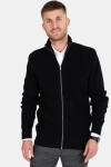 Clean Cut Osin Zip Cardigan Stricken Black