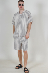 Jack & Jones Jaiden Enzo Stripe Resort Shorts Moonbeam