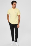 Selected Aro S/S Embroidery Polo Hemd W Noos Mellow Yellow