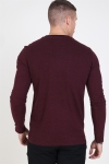 Superdry Orange Label Jacquard Texture L/S T-Hemd Buck Burgundy