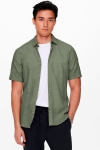 ONLY & SONS Caiden SS Linen Hemd Swamp