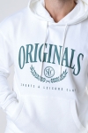 Jack & Jones JORBRINK CREST SWEAT HOOD Cloud Dancer