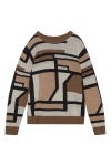 Clean Cut Copenhagen Jones O-Neck Knit Brown Mix