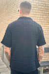 ONLY & SONS Braddock Regular SS Resort Waffle Hemd Jet Black