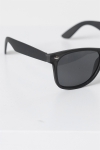 Fashion 1398 Wayfarer Sonnenbrille Black Rubber Grey Lens