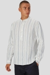 Clean Cut Copenhagen Bob Striped Mao Hemd L/S Ecru