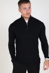 Tailored & Originals Knit - MUhrray Half zip Black