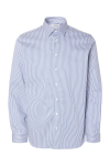 Selected Performance Stretch LS Hemd True Navy Stripe