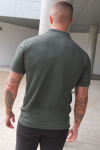 Selected Fave Zip Polo SS Deep Forest