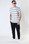 Fred Perry Striped T-Hemd Snow White
