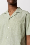 Clean Cut Copenhagen Giles Bowling Hemd S/S Green Melange