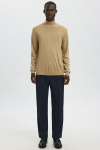 Selected Tray LS Merino Knit Roll Neck Kelp