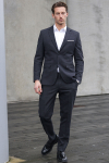 Selected SLHSLIM-OASIS LINEN TRS NOOS Black