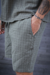 ONLY & SONS Tel Latham Linen Shorts Dusty Olive