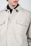 Clean Cut Copenhagen Dean Bonded Overshirt Soft Sand Melange