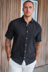 ONLY & SONS Caiden SS Linen Hemd Black