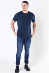 Selected Norman 180 SS O-Neck T-Hemd Navy Blazer