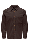 ONLY & SONS Tile Corduroy Hemd Coffee Bean
