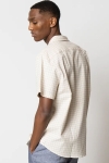 Clean Cut Copenhagen Bowling Miguel Seersucker Hemd S/S Ecru/Black Check