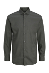 Jack & Jones Parker Wrinkle Resistant Hemd LS Dark Grey Melange