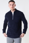 Kronstadt Johan Baby Corduroy half zip Hemd Navy