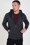 Solid Organic Morgan Zip Sweatshirts Dark Grey Mel