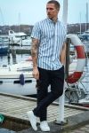 Jack & Jones PLAIN FRED Hemd SS Ensign Blue