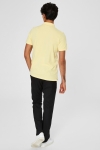 Selected Aro S/S Embroidery Polo Hemd W Noos Mellow Yellow