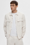 Selected Mads Linen Overshirt LS Pure Cashmere