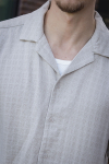 ONLY & SONS Latham Resort Linen Structure Hemd Silver Lining