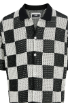 Jack & Jones Athletico Loose Fit Crochet Polo Hemd SS Black