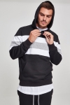 Uhrban Classics Chest Striped Hoody Black/ White/ Grey