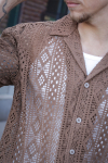 ONLY & SONS Novak Relax Resort SS Lace Hemd Sepia