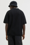 Jack & Jones Aros Knit Easter SS Crochet Polo Black
