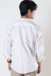 ONLY & SONS Caiden LS Stripe Half Placket Linen Hemd Pumice Stone