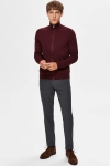 Selected BERG FULL ZIP CARDIGAN Winetasting Melange