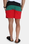 Urban Classics Color Block Badehose Firered/Black/Green