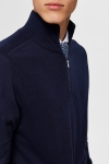 Selected Berg Half Zip Knit Navy Blazer Melange