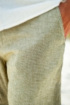 Selected Regular Brody Linen Shorts Olive Branch