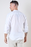 ONLY & SONS CAIDEN HALF PLACKET LINEN Hemd White