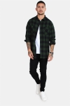 URBAN CLASSICS Checked Flanell Hemd Black/Forest