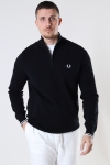 Fred Perry PIQUE HALF-ZIP JMPR 102 Black