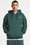 Jack & Jones JORTOBIAS SWEAT HOOD CHEST KA Trekking Green