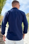 Jack & Jones Summer Linen Hemd LS Navy Blazer